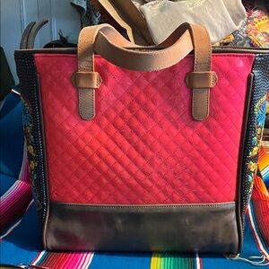 Consuela Pink Quilted Tote Bag
